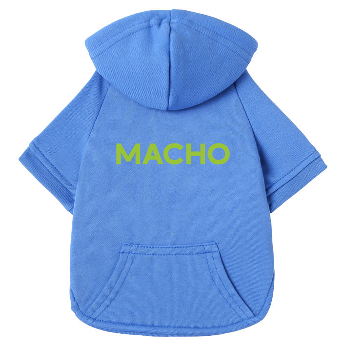 100% Baumwoll-Hundehoodie in blau - Hautfreundlicher Kapuzenpullover mit personalisierbarem Wunschtext